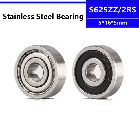 50/100pcs S625ZZ S625-2RS 5*16*5mm Stainless Steel Deep Groove Ball Bearing 5x16x5mm S625-2Z S625 S6