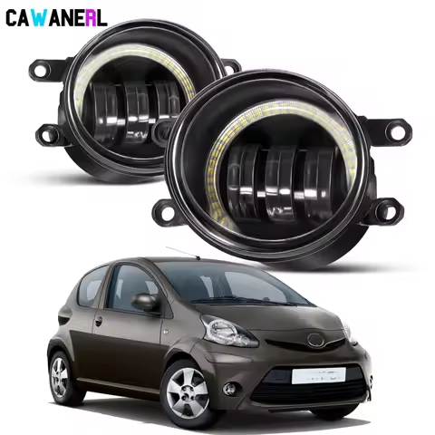 2 X 30W Fog Light Assembly Angel Eye DRL For Toyota Aygo (_B1_) 2005-2014 H11 Car Front LED Fog Dayt