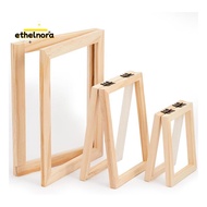 3 Pieces Paper Making Wooden Paper Making Mould Papermaking Screen Kit 3 Size Frame for DIY  (A7, A6
