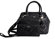 (GUESS) Guess Women s Somerset Satchel Bag Handbag &amp; Wallet Set, Black