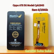 Lcd Touchscreen Ts Fullset Oppo A78 5G Model Cph2843 Ram 8/256Gb