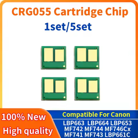 1set/5set CRG055 CRG055H Cartridge Chip For Canon LBP663Cdw LBP664CX MF742CDW MF743Cdw MF741 MF744CD
