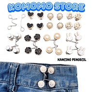 KMM H771 UNISEX ADJUSTABLE WAIST JEANS 1 SET OF 4 SIMPLE DAISY MOTIF BUTTONS