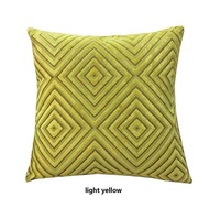 「FAZOZO Home Textile Store」 Chenille โซฟาปลอกหมอนอิงลายสก๊อต Jacquard โยนปลอกหมอน45x4 5/55x55เซนติเม