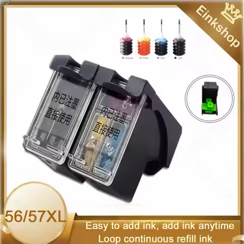 Einkshop Replacement Ink Cartridge Compatible with HP 56 57 56XL 57XL for Deskjet 450 450cbi 450ci 4