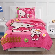 Cadar Single Cartoon 2in1 100% Kain Cotton Ready Stock