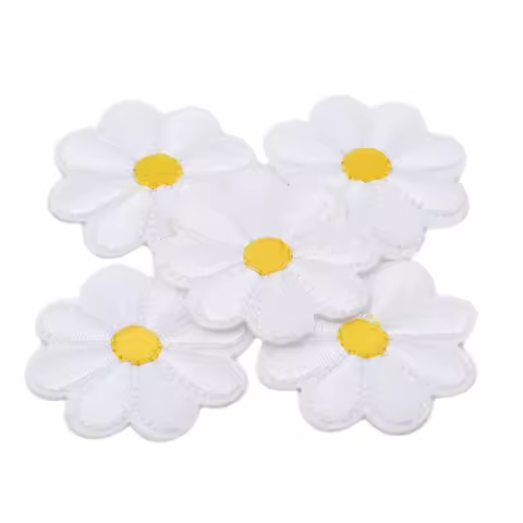 10/20PCS Embroidery Daisy Sunflower Flowers Sew Iron On Patch Badges Daisy Bag Hat Jeans Clothes App