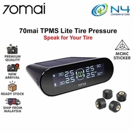 70mai TPMS Lite Tire Pressure Monitoring System Midrive T02 USB Solar Charging - App Control