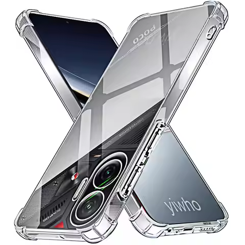 Protective Phone Case for Xiaomi Poco F7 X7 F7 Pro 5G M7 4G Clean Transparent Back Cover on Poco Poc