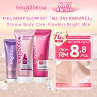 [ New Launch ] Glad2Glow Tone Up Brightening Body Serum 100ml Body Lotion Whitening Cream Instant Gl