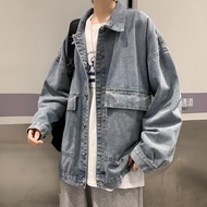 Denim Jackets American denim for men's 3-year spring and autumn casual Korean version trendy oversized loose jacket jiahuiqi