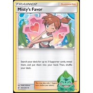 Misty's Favor 202/235 (MP/LP) Card Trainer Supporter Sun &amp; Moon Unified Mind Pokémon TCG Card Game