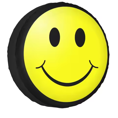 Custom Smile Logo Spare Tire Cover for Honda CRV Funny Mood 4WD 4x4 SUV Car Wheel Protectors 14" 15"