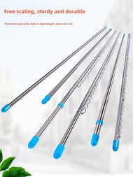 Stainless Steel Balcony Retractable Pole Bamboo Clothes Drying Rod Single Pole Indoor Outdoor Quilt 