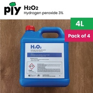 [4L x 4 jars]  H2O2 3% - Hidrogen peroksida / Hydrogen peroxide / 过氧化氢