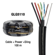 Glink Cable Lan Cat5e Outdoor POWER+SLING GLG-5110 100M สายแลน จีลิงค์