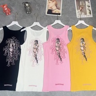 1X5K Chrome Hearts Fashion Trend New Style Back Bikini Girl Cross Letter Print Slim-fit Vest