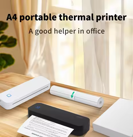 ORICO Portable A4 Thermal Printer,Mobile Monochrome Printer Supports A4 Size, Wireless Bluetooth Pri