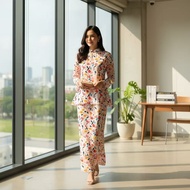 YAN@YAN Floral Grace- Baju Kurung  with Scallop Hem -8316