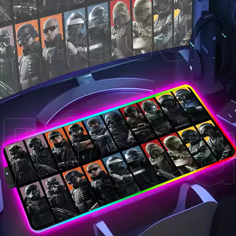 New Large Game R6 R-Rainbow Six Siege Mouse Pad Gamer RGB Desk Mat Non-slip Rubber Mousepad Speed Ga
