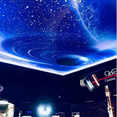 Shengxi 38 New Fashion Plafond Tendu UV PVC Ceiling Film Fantastic Cosmic Planet Earth Sky Star Univ