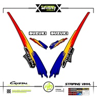 STRIPING SUZUKI CRYSTAL TUNE MOTIF X9 STICKER CRYSTAL TUNE CUSTOM STICKER ORIGINAL CRYSTAL MOTORCYCL