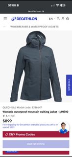 Decathlon Quechua MH900 Waterproof Mountain Walking Jacket  防水 行山 外套 風褸