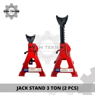 Jack Stand 3 Ton DOUBLE LOCK (PRICE FOR 1 Set = CONTENTS 2 Pcs) / 3 Ton Jack Stand / 3 Ton Car Jack 