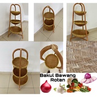 Bakul bawang bakul rotan tingkat flower basket kitchenware
