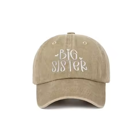 Fashion Washed Cotton Big Brother Big Sister Caps Vintage Adjustable Dad Hat Breathable Siblings Bas