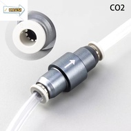 CAUSI Aquarium CO2 Valve, Quick Plug 4X6mm Gas Pipe Interface CO2 One-way Check Valve, CO2 Gas Tube 
