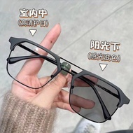 Gradient Color Glasses Glasses Myopia Men's Big Frame Ruffian Handsome Radiation Protection Glasses 