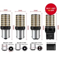 2-Pack 1156 T20 LED Bulbs BA15S BAU15S Turn Signal P21W 7440 1157 BAY15D Amber White Red CanBus 2-Pa