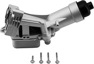 GLOCRORET Aluminum Engine Oil Cooler Filter Housing Compatible with 2016-2022 BMW F30 230i 330e 330i