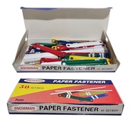 Snowman Plastic File Paper Fastener 50 Sets per box
