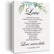 Christian Canvas Wall Art Love is Patient Love is Kind 1 Corinthians 13:4 8 Canvas Print Positive Sc