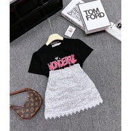 Set áo đen wonderful kèm cv bling cho bé gái