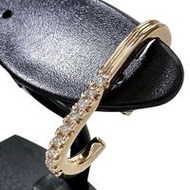 Hirotaka/Hirotaka Oblong Ear Cuff, Single Earring, Diamond Earring, 0.04ct Total, 1.0g, 10K Yellow G