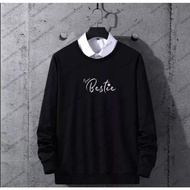 BeStie unisex crewneck Sweater for men fleeceWanita