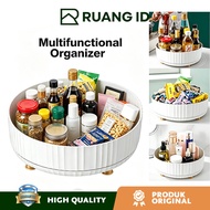 Rotating Rack Storage Box Cosmetic Rack Fruit Container Kitchen Spices Aesthetic