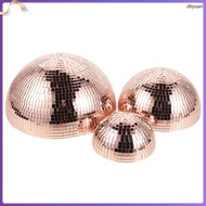 3Pcs Rose Gold Reflective Hemisphere Mirror for Wedding Disco Party Decor dliyuan