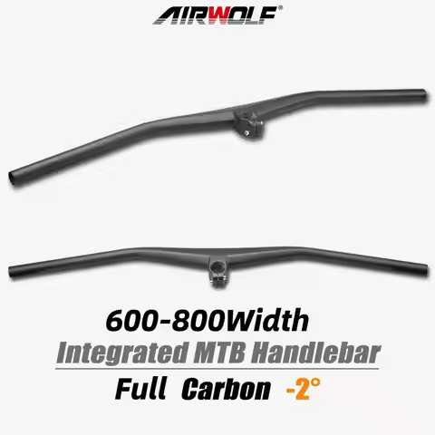Newest MTB Bike Handlebar One-Shaped Mountain Bicycle Handlebar 2 Degree 600-800mm Stem 40 50 60 70 
