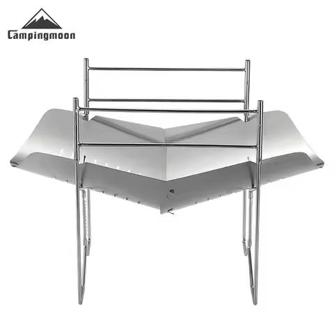 CAMPINGMOON Outdoor Portable Heating Bonfire Folding Burning Platform SOLO-A4 Camping Firewood Stain