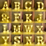 1pc Classic LED Letter Light, White Plastic Uppercase English Alphabet LED Battery-Powered (Batterie