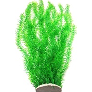 Hiasan Akuarium Kluster Rumput Tumbuhan Plastik Lebih Besar 23 Inci Tinggi, Hijau