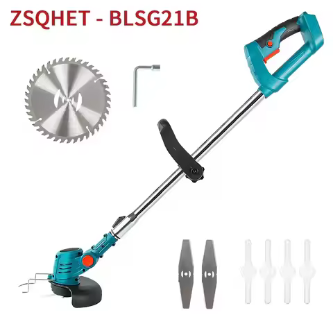 Abeden Electric Lawn Mower for Makita 18V Grass Trimmer Cordless Brush Auto Release String Cutter Po