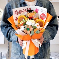 graduation bouquet Doktor topi beruang boneka sejambak hadiah tamat pengajian untuk pelajar lelaki d