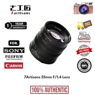 7Artisans 55mm F/1.4  Sony E-Mount/Canon EOS-M Mount/Fujifilm FX mount