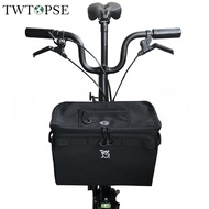 TWTOPSE 15L MINI 21L Bicycle Basket For Brompton Folding Bike Fit 3SXITY PIKES 3 Holes Dahon Tern Fnhon Bag