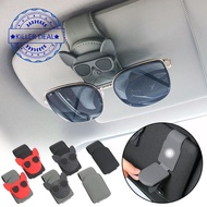 Car Pu Leather Sunglasses Holder Clip Magnetic Sun Mount Hanger Interior Storage Accessories B3i8